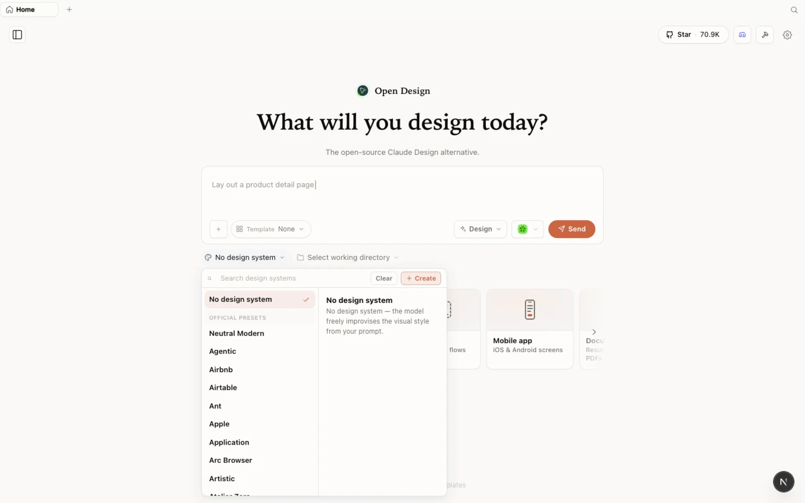 A biblioteca de design systems.